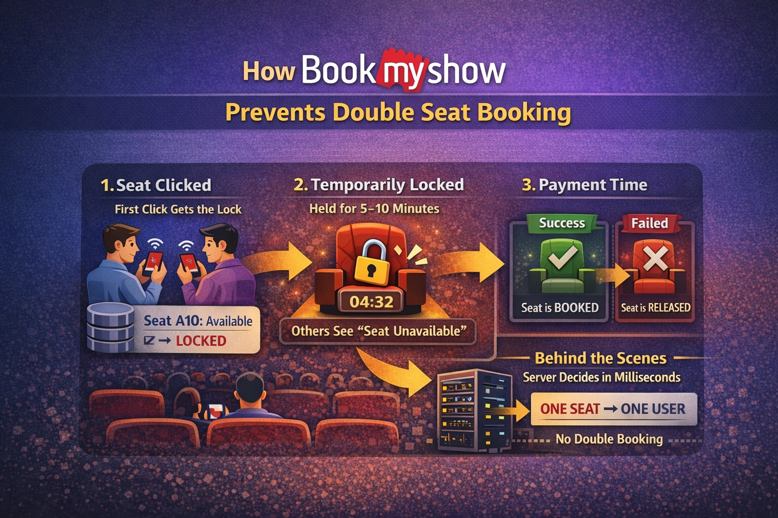 How the Seat Booking System Works at BookMyShow